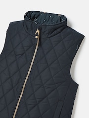 Joules Kids' Atwell Navy Blue Showerproof Reversible Gilet - Image 4 of 5