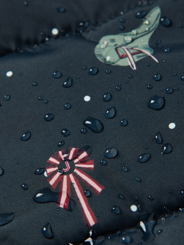 Joules Kids' Atwell Navy Blue Showerproof Reversible Gilet - Image 5 of 5