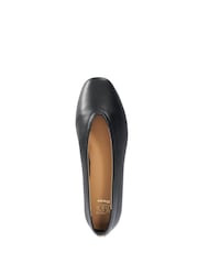 Dune London Black Leather Hetta Ballet Shoes - Image 5 of 6