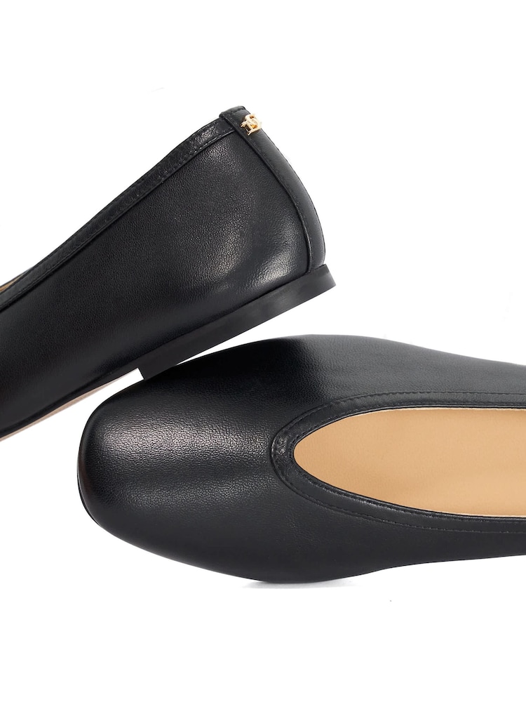 Dune London Black Leather Hetta Ballet Shoes - Image 6 of 6 Dune London Black Leather Hetta Ballet Shoes - Image 6 of 6