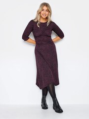 M&Co Purple Petite Midi Dress - Image 1 of 4
