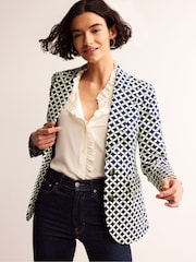 Boden Blue Marylebone Printed Blazer - Image 1 of 6