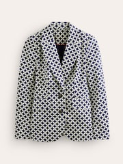 Boden Blue Marylebone Printed Blazer - Image 6 of 6
