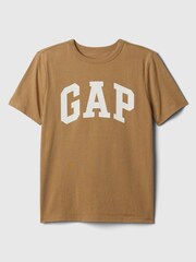 Gap Brown Crew Neck Logo Short Sleeve T-Shirt - Image 1 of 1