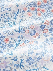 Morris & Co Blue/White 100% Cotton Square Neck Maxi Summer Jersey Dress - Image 6 of 6