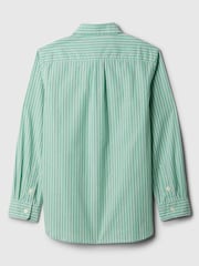 Gap Green Stripe Poplin Shirt (4-12yrs) - Image 2 of 2
