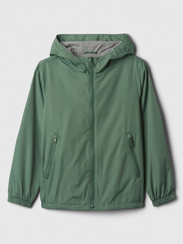 Gap Green Water Resistant Jersey-Lined Windbuster (4-13yrs) - Image 1 of 3 Gap Green Water Resistant Jersey-Lined Windbuster (4-13yrs) - Image 1 of 3