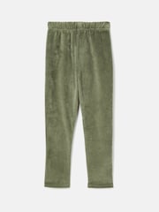 Joules Girls' Giddy Up Khaki Green Stretch Cord Legging - Image 3 of 4
