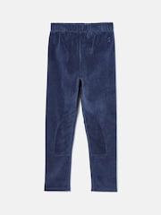 Joules Girls' Giddy Up Navy Blue Stretch Cord Legging - Image 1 of 4