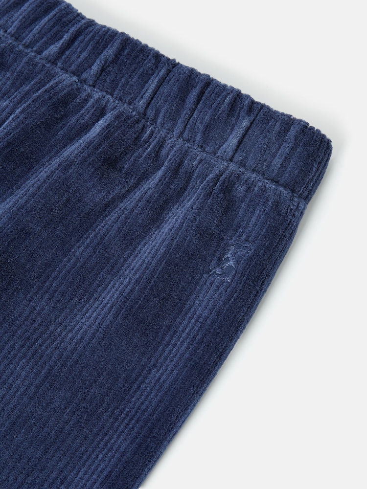 Joules Girls' Giddy Up Navy Blue Stretch Cord Legging - Image 4 of 4