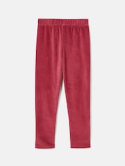 Joules Girls' Giddy Up Berry Red Stretch Cord Legging - Image 3 of 4