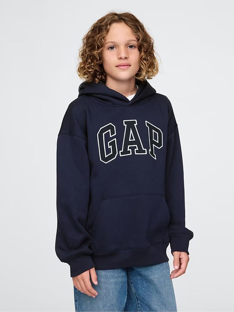 Donkerblauw - Gap Logo Hoodie (4-13yrs) - Image 6 of 13
