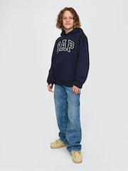 Gap Navy Blue Logo Hoodie (4-13yrs) - Image 8 of 13