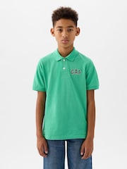 Gap Green Logo Short Sleeve Polo Shirt (4-13yrs) - Image 1 of 4