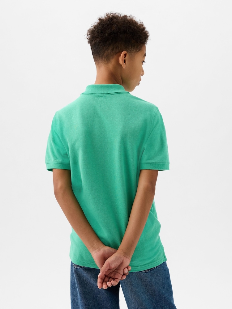 Gap Green Logo Short Sleeve Polo Shirt (4-13yrs) - Image 2 of 4