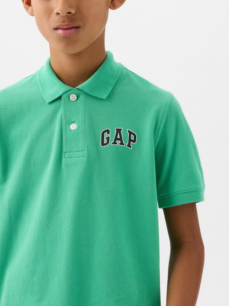 Gap Green Logo Short Sleeve Polo Shirt (4-13yrs) - Image 4 of 4