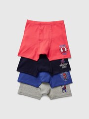 Gap Multi Marvel Spider-Man Cotton Boxer Briefs 4 Pack (4-12yrs) - Image 1 of 2