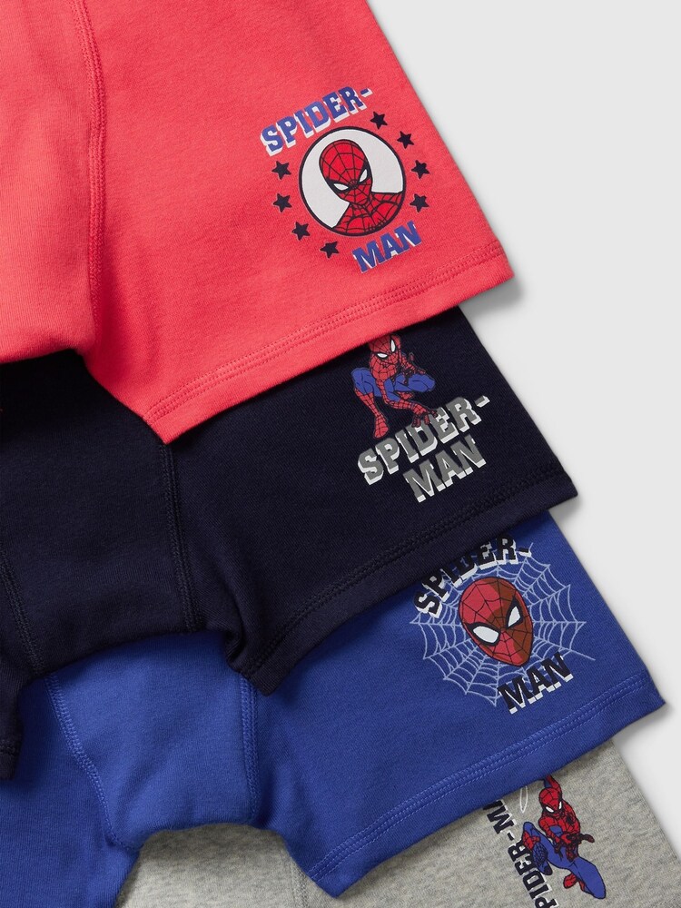 Gap Multi Marvel Spider-Man Cotton Boxer Briefs 4 Pack (4-12yrs) - Image 2 of 2