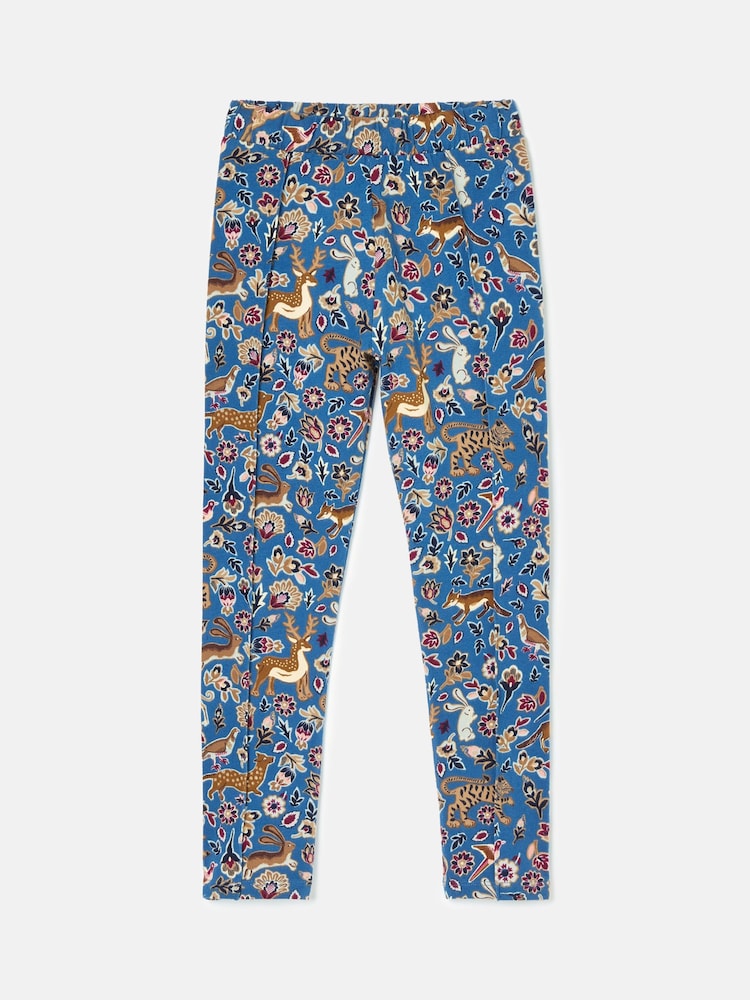 Joules Girls' Dee Dee Mid Blue Animals Print Leggings - Image 1 of 3