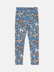 Joules Girls' Dee Dee Mid Blue Animals Print Leggings - Image 3 of 3