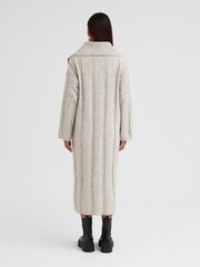 4th & Reckless Grey Leo Slouchy Knitted Midi Dress - Image 2 of 4