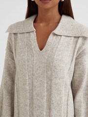 4th & Reckless Grey Leo Slouchy Knitted Midi Dress - Image 4 of 4
