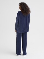 4th & Reckless Blue Palais Pleated Plisse Shirt - Image 3 of 4