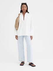 4th & Reckless White Large Bruni Cuff Classic Shirt - Image 2 of 4