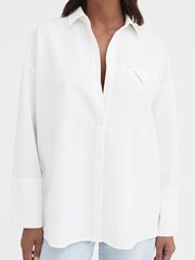 4th & Reckless White Large Bruni Cuff Classic Shirt - Image 4 of 4