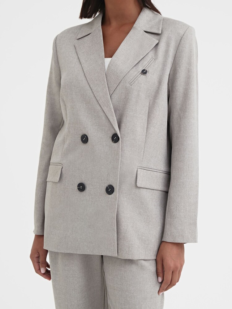4th & Reckless Grey Aire Double Breasted Tailored Blazer - Image 5 of 5