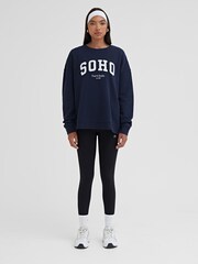 4th & Reckless Blue Boucle Soho 100% Cotton Sweatshirt - Image 1 of 3