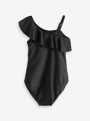 Gap Black Asymmetric Ruffle Swimsuit (4-12yrs) - Image 2 of 3