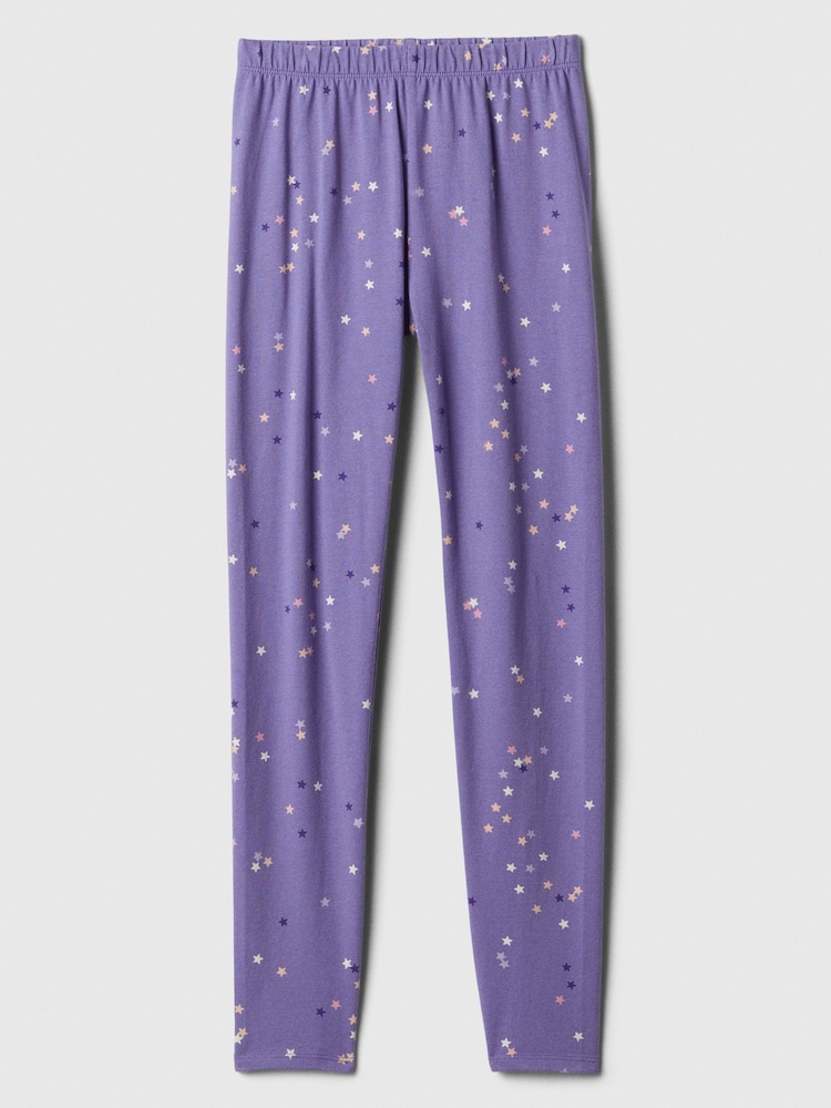 Gap Purple Stretch Jersey Print Leggings (4-13yrs) - Image 1 of 1 Gap Purple Stretch Jersey Print Leggings (4-13yrs) - Image 1 of 1