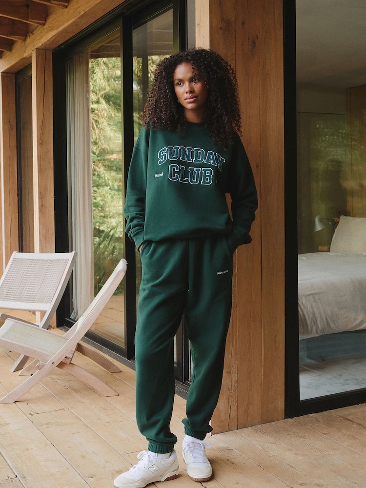 4th & Reckless Green Sunday Club 100% Cotton Sweatshirt - Image 1 of 6