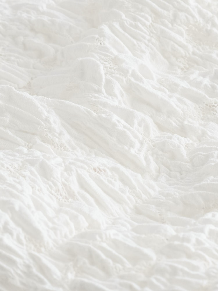White Short Sleeve Lace Top - Image 7 of 7