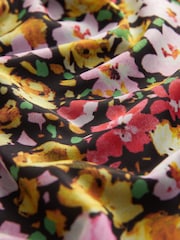 Multi Bright Floral Mesh Corset Detail Mini Dress - Image 5 of 6