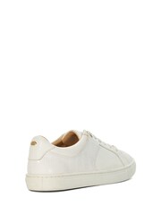 Dune London White Elodiie Material Mix Cupsole Trainers - Image 4 of 5