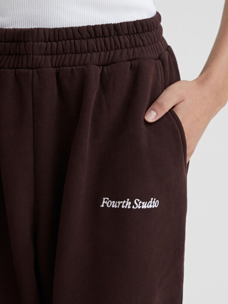 4th & Reckless Brown Sera Fourth Studio Cuffed 100% Cotton Joggers - Image 4 of 4