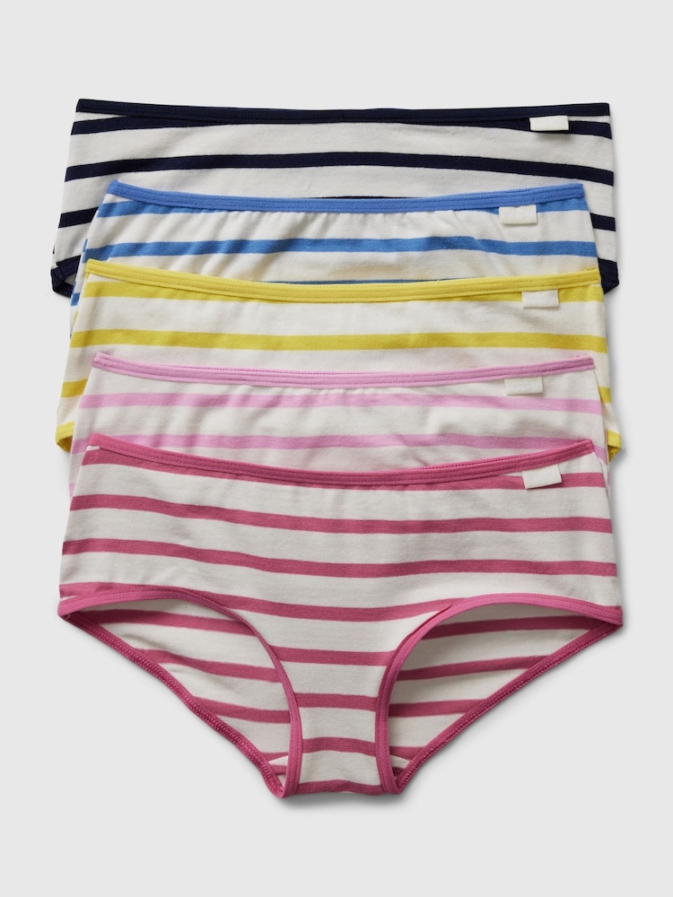 Gap Pink Cotton Hipster Briefs 5 Pack (4-12yrs) - Image 1 of 1