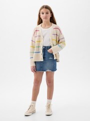 Gap Cream Pointelle V Neck Long Sleeve Cardigan (4-13yrs) - Image 3 of 3