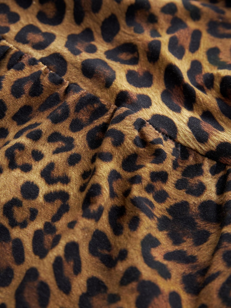 Leopard Sleeveless Tiered Mini Summer Jersey Dress - Image 6 of 6