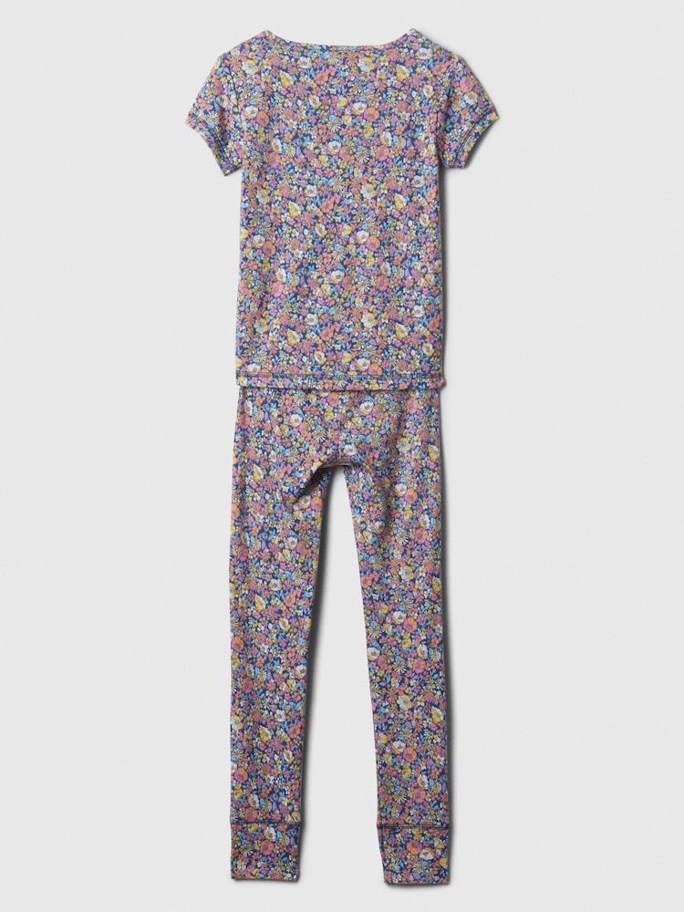 Gap Navy Blue Organic Cotton Floral Pyjama Set (4-13yrs) - Image 2 of 3