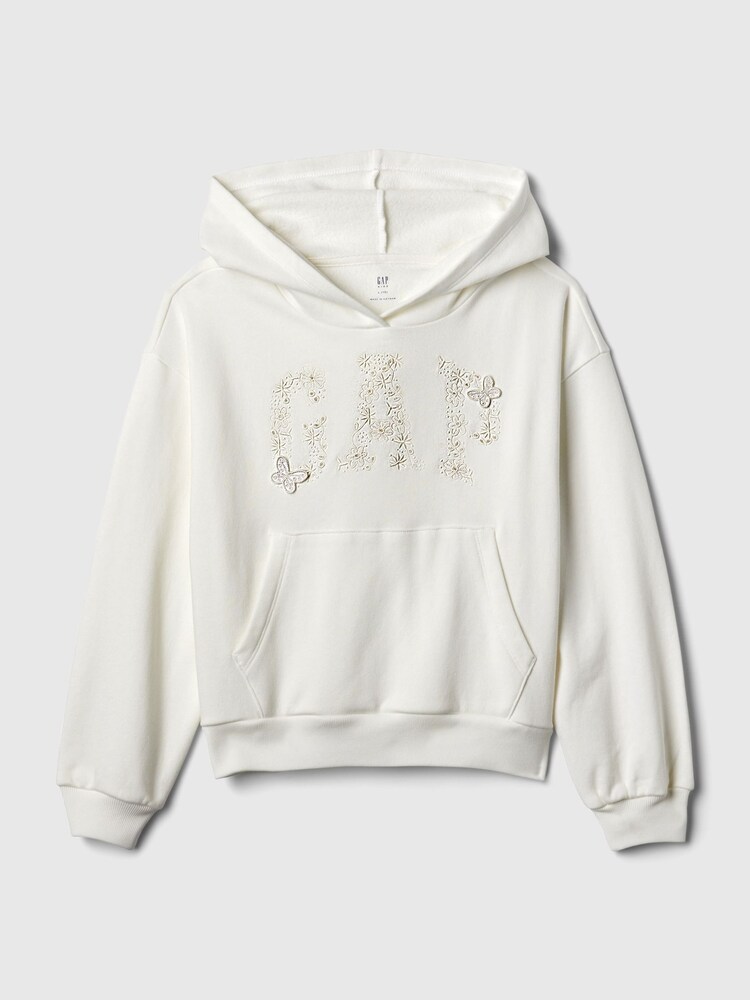 Weiß - Gap Embroidered Arch Logo Hoodie (4-13yrs) - Bild 1 von 5