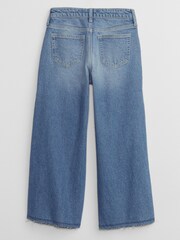 Gap Blue High Waisted Distressed Wide Leg Ankle Jeans (5-13yrs) - Image 2 of 5