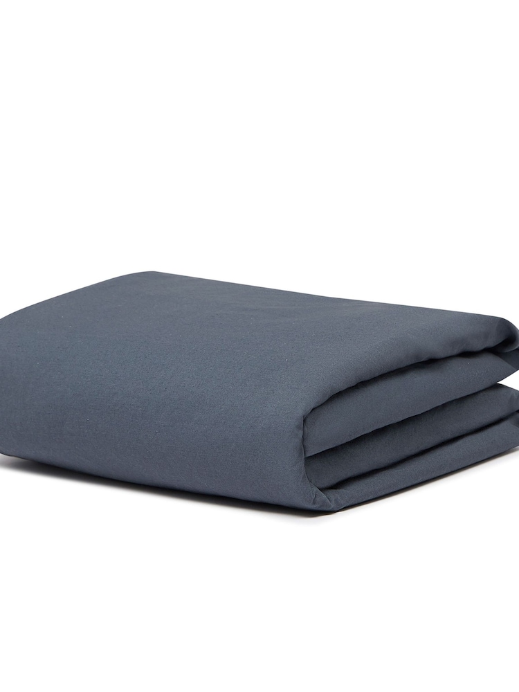 Bedfolk Blue Cot Bed 100% Cotton Fitted Sheet - Image 2 of 2 Bedfolk Blue Cot Bed 100% Cotton Fitted Sheet - Image 2 of 2
