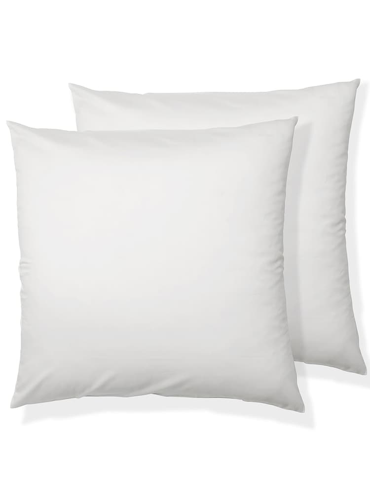 Bedfolk Set of 2 White Luxe 100% Cotton Square Pillowcases - Image 3 of 3