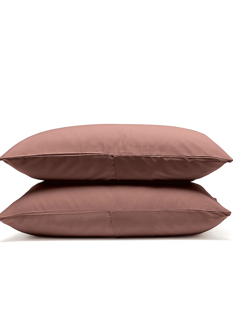 Bedfolk Set of 2 Orange Luxe 100% Cotton King Pillowcases - Image 5 of 5