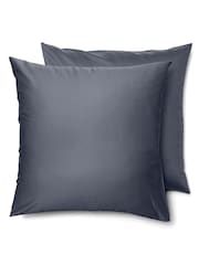 Bedfolk Set of 2 Blue Luxe 100% Cotton Square Pillowcases - Image 3 of 3