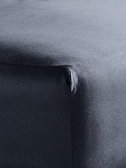 Bedfolk Blue 100% Cotton Luxe Fitted Sheet - Image 1 of 4