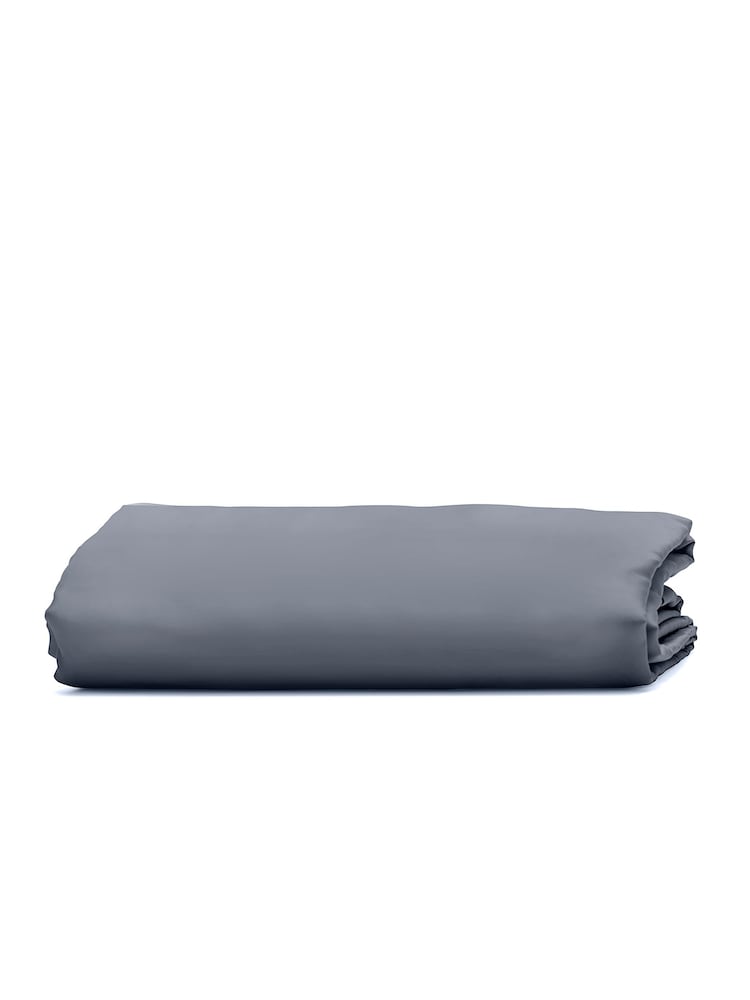 Bedfolk Blue 100% Cotton Luxe Fitted Sheet - Image 4 of 4 Bedfolk Blue 100% Cotton Luxe Fitted Sheet - Image 4 of 4